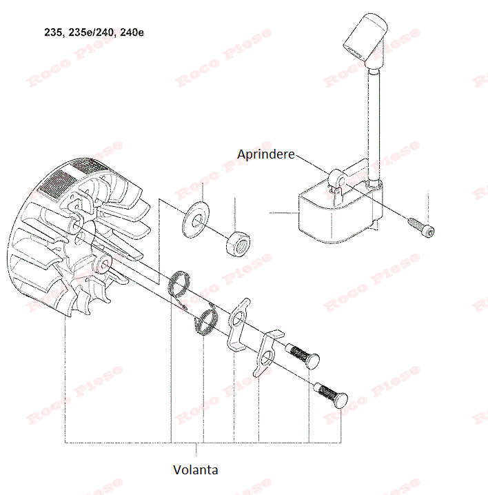 schema reparatie aprindere husqvarna 235